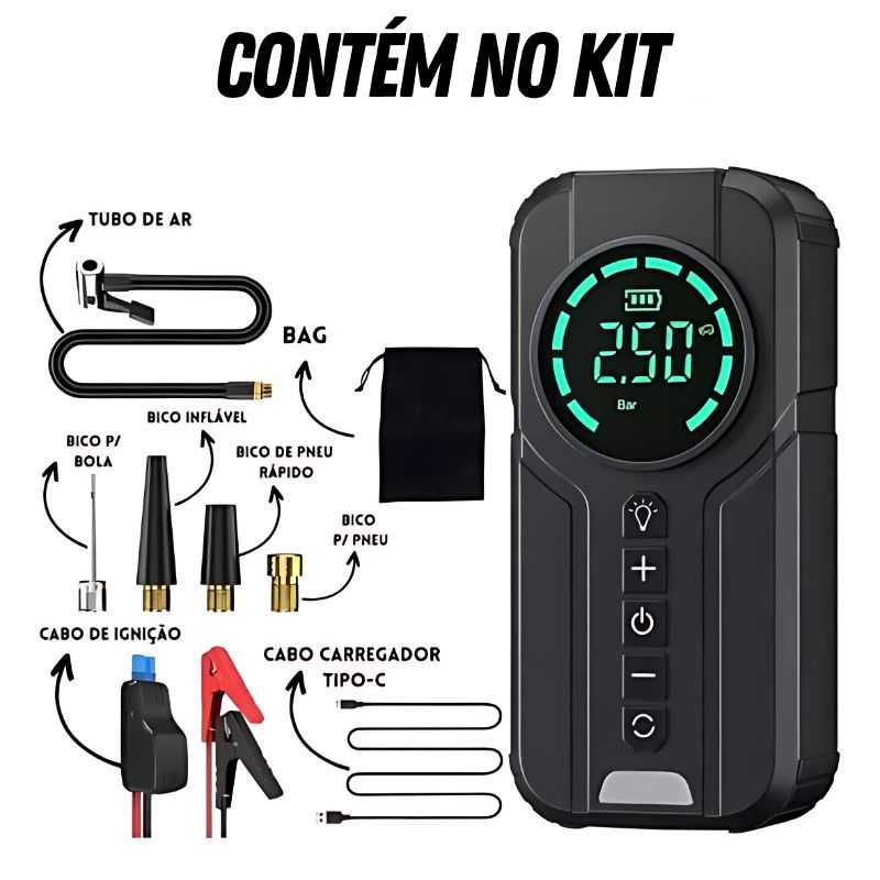 TurboPump™ – Auxiliar de Partida 4 EM 1 | PROMOÇÃO DE LANÇAMENTO