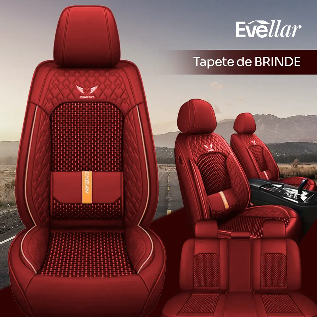 (SÓ HOJE🔥) Kit Capa Banco de Carro Completo em Couro Legítimo Italian + BRINDE: Kit Tapete Completo